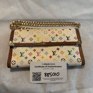 Louis Vuitton Multicolor Murukami International Wallet with COA included